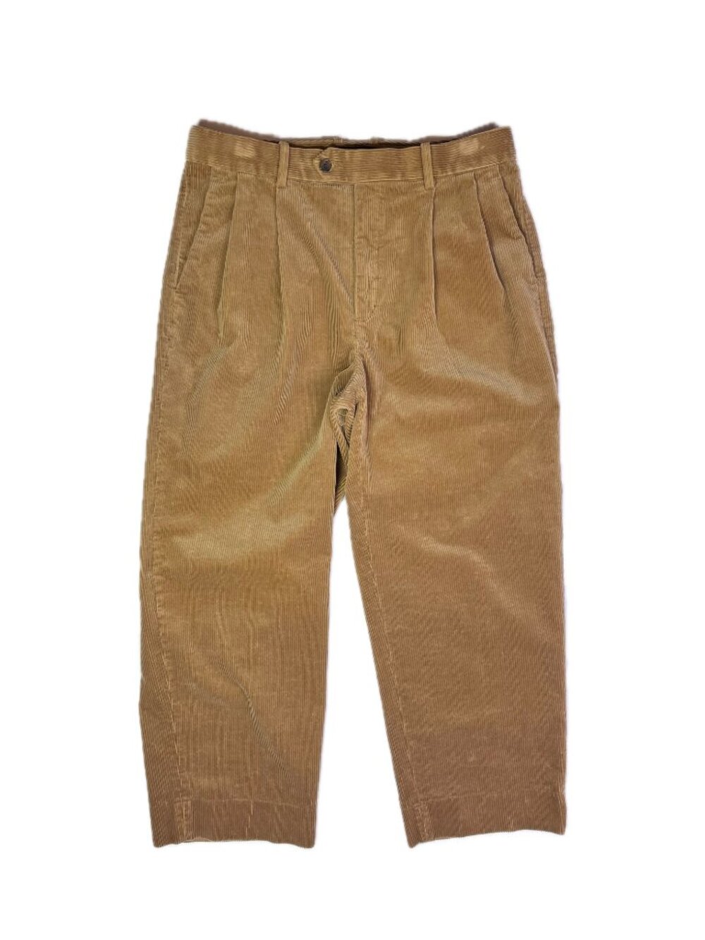 Banana Republic Size 8 Tan Rivoli Pleated Corduroy Pant Cropped